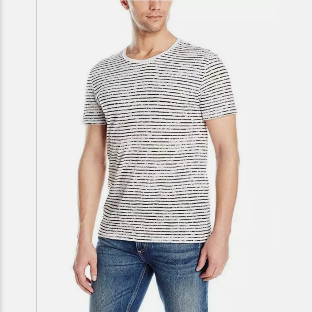 ATM Broken Stripe Jersey Crew Neck